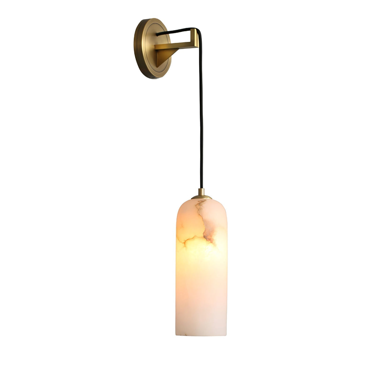 Haelion wandlamp met albasten lampenkap
