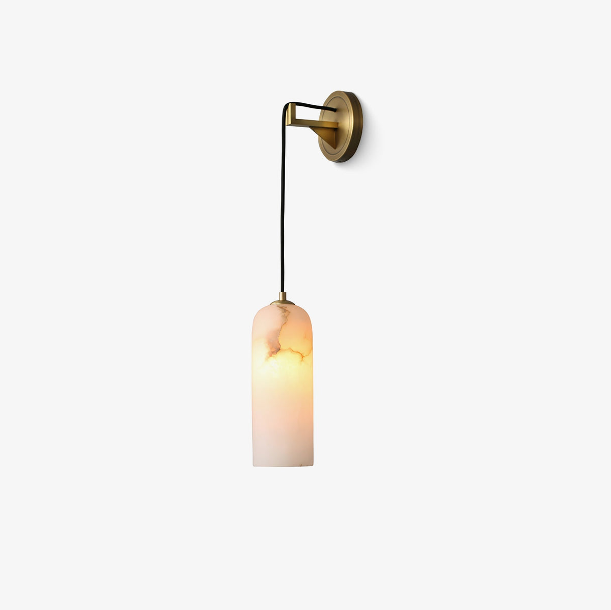 Haelion wandlamp met albasten lampenkap