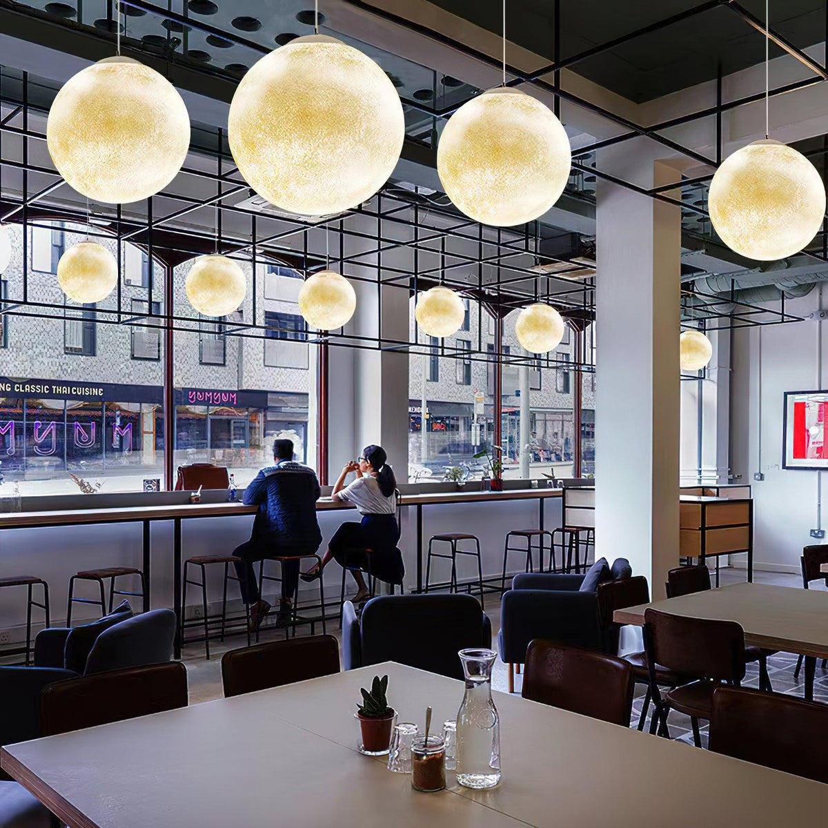 Miralaine hanglamp maansvormig voor woonkamer