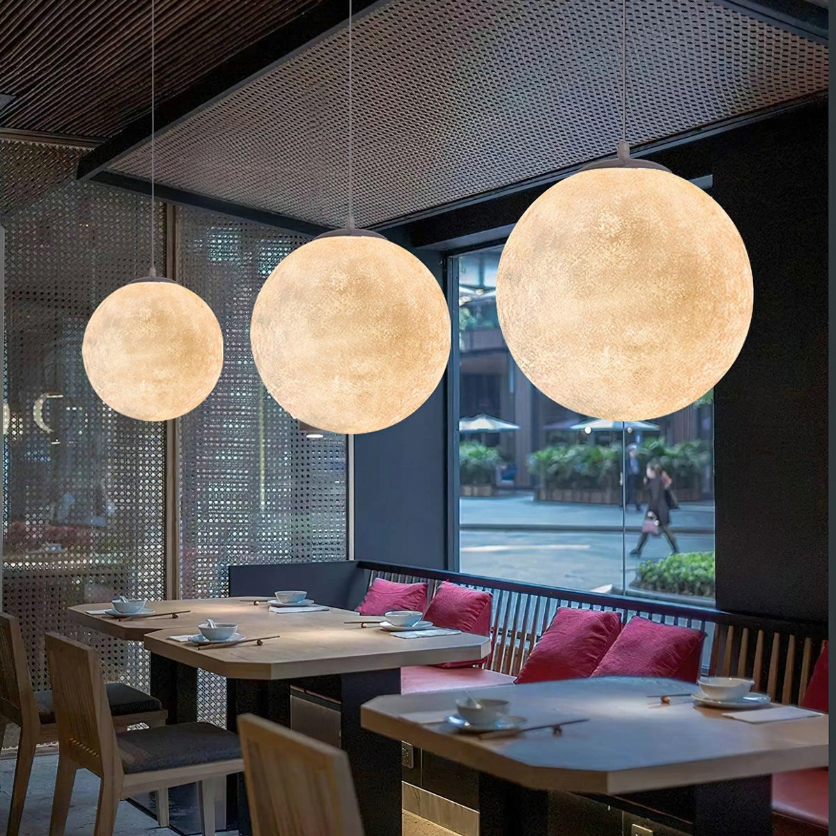 Miralaine hanglamp maansvormig voor woonkamer