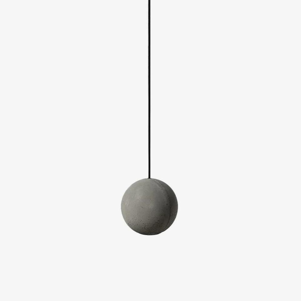 Umi hanglamp van beton met bolvormige maan Minimalistisch