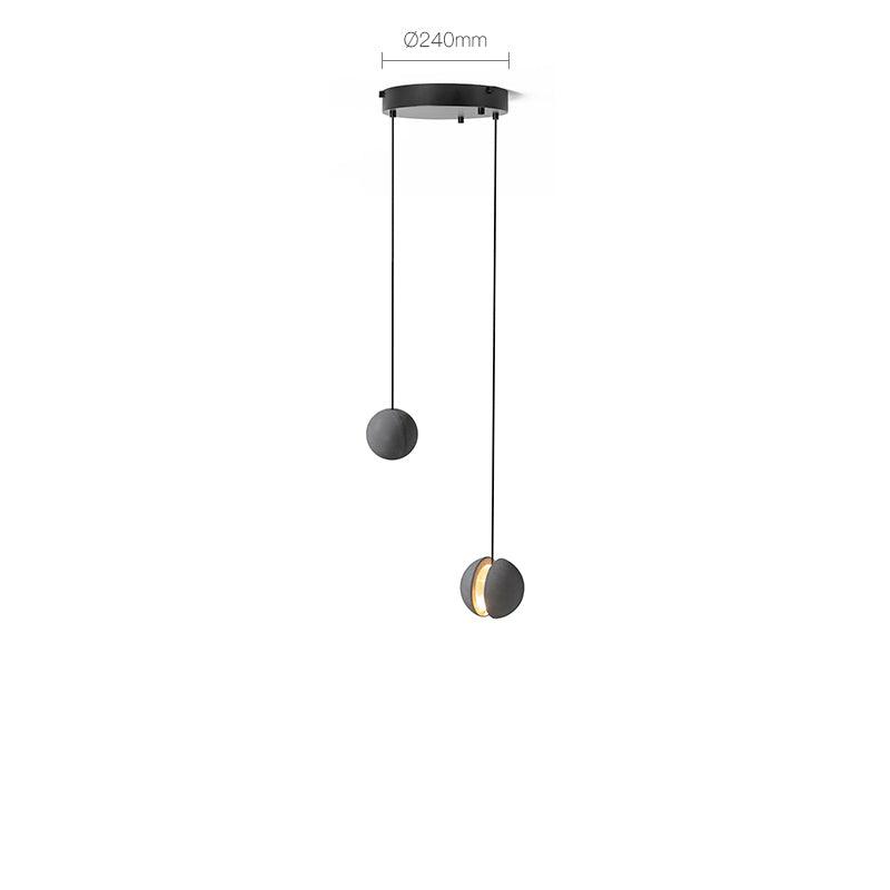 Umi hanglamp van beton met bolvormige maan Minimalistisch