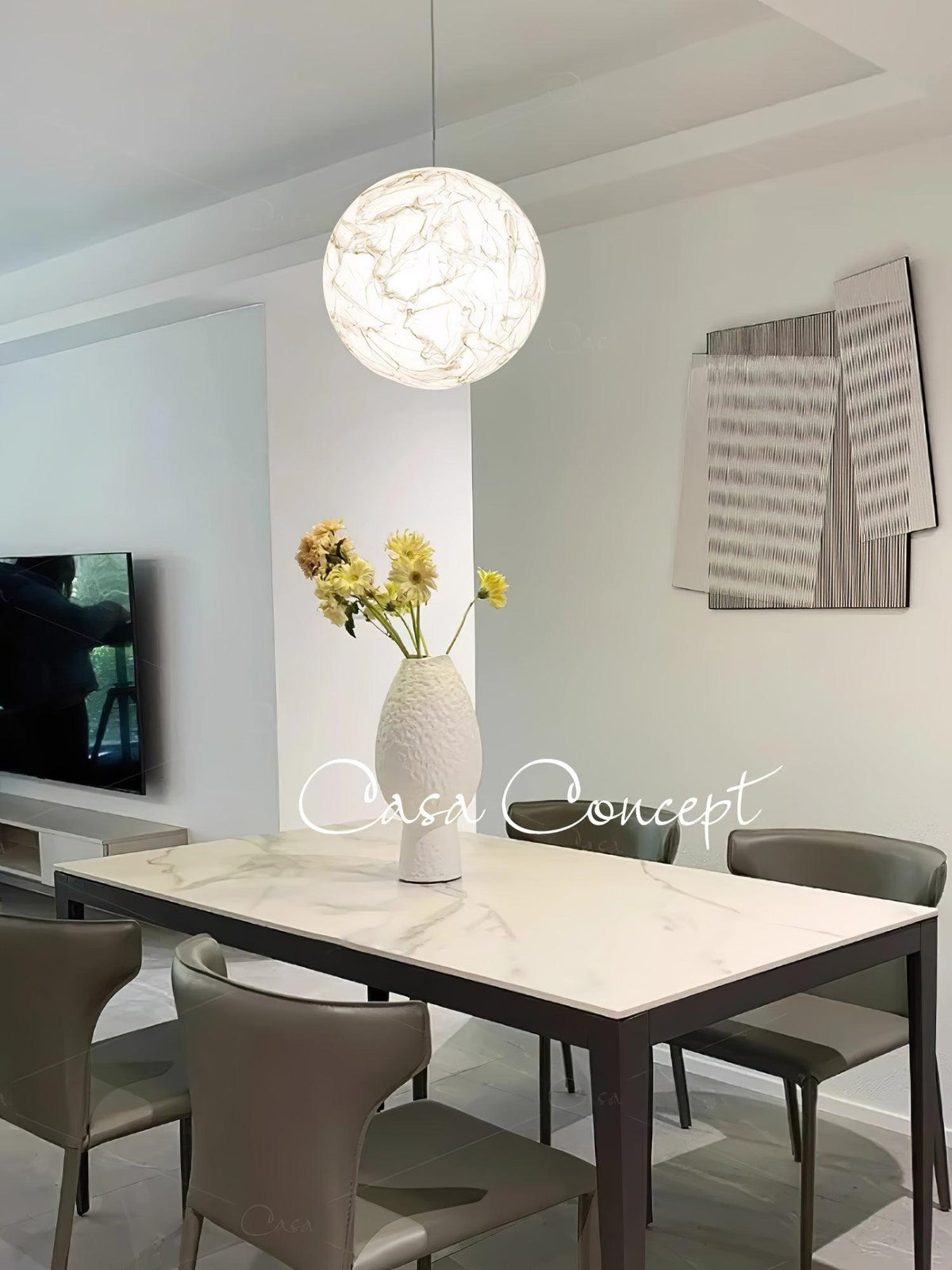 Bolvormig Minimalistisch Zijde Hanglamp