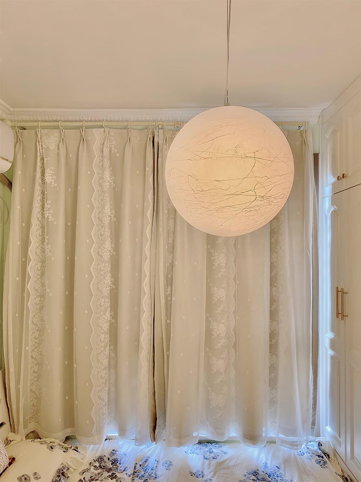 Bolvormig Minimalistisch Zijde Hanglamp