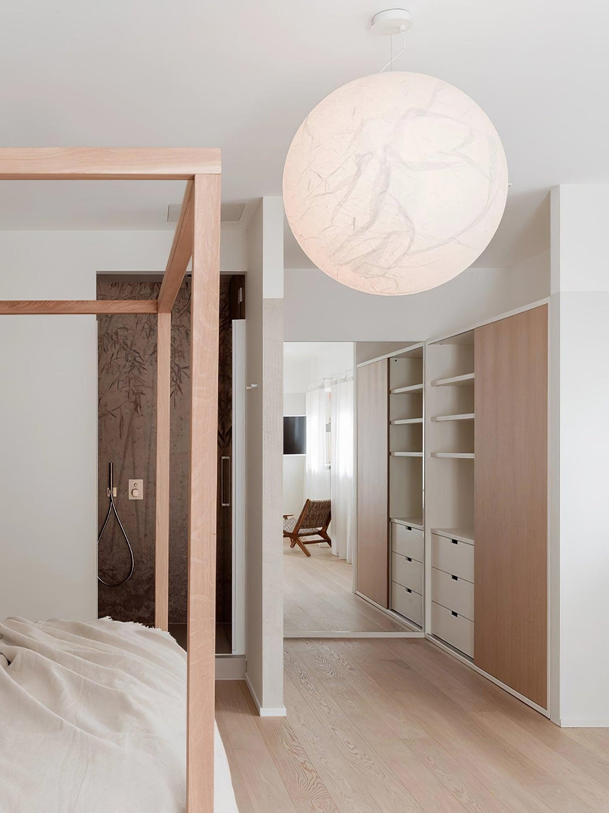 Bolvormig Minimalistisch Zijde Hanglamp