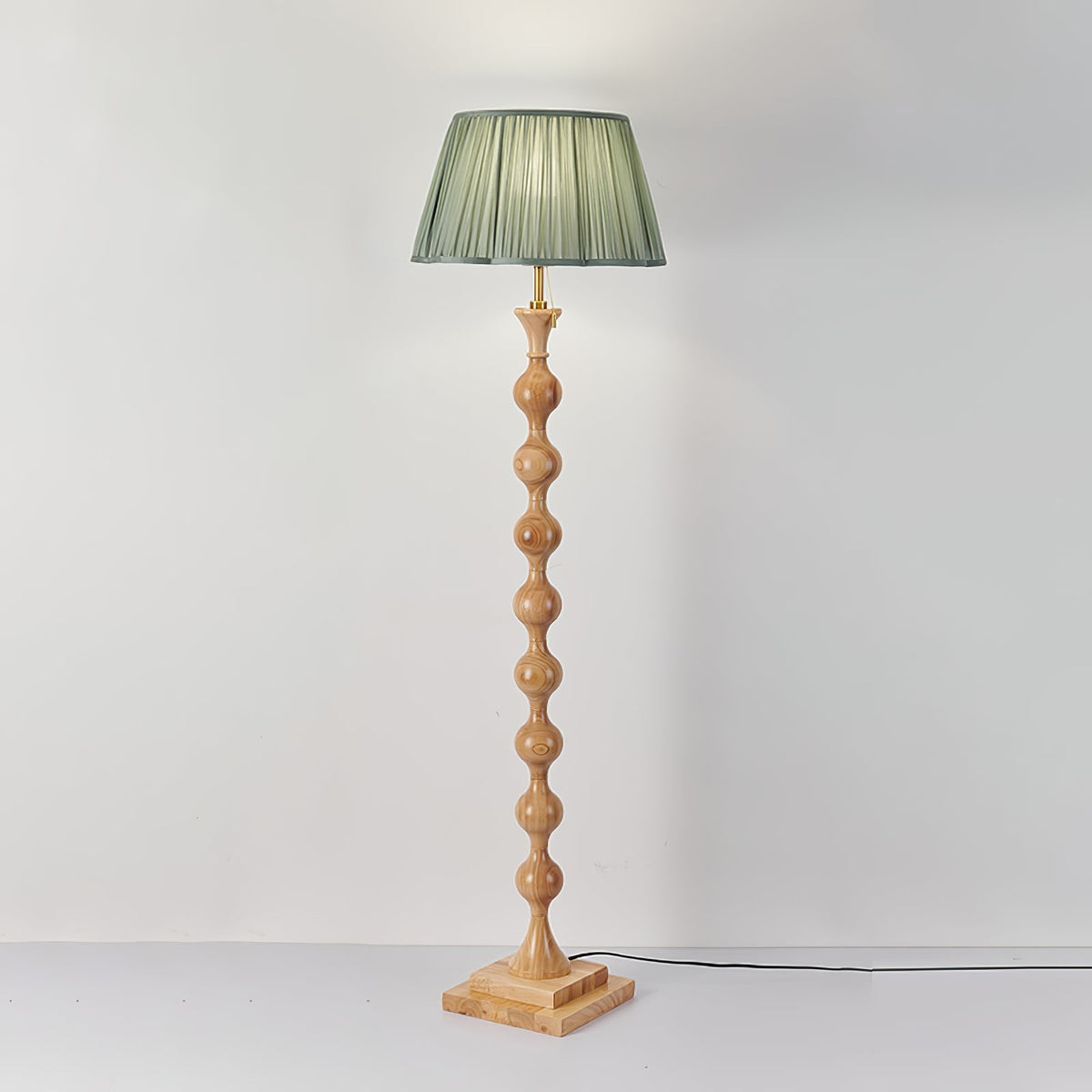 Celon Houten Stoffen Vintage vloerlamp