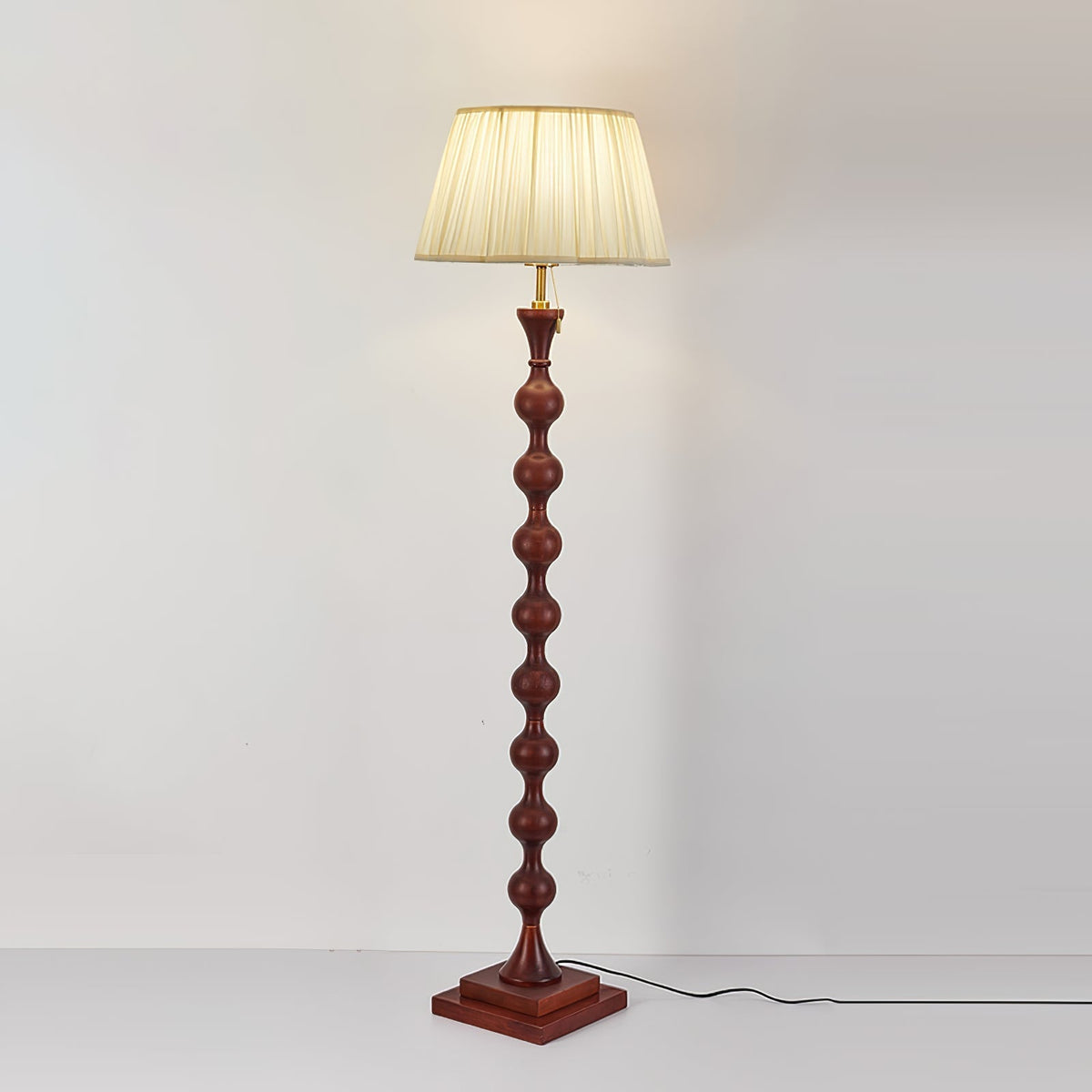 Celon Houten Stoffen Vintage vloerlamp