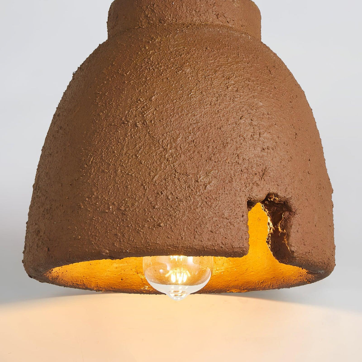 Osileth Wabi-Sabi hanglamp van hars van bruin polystyreen