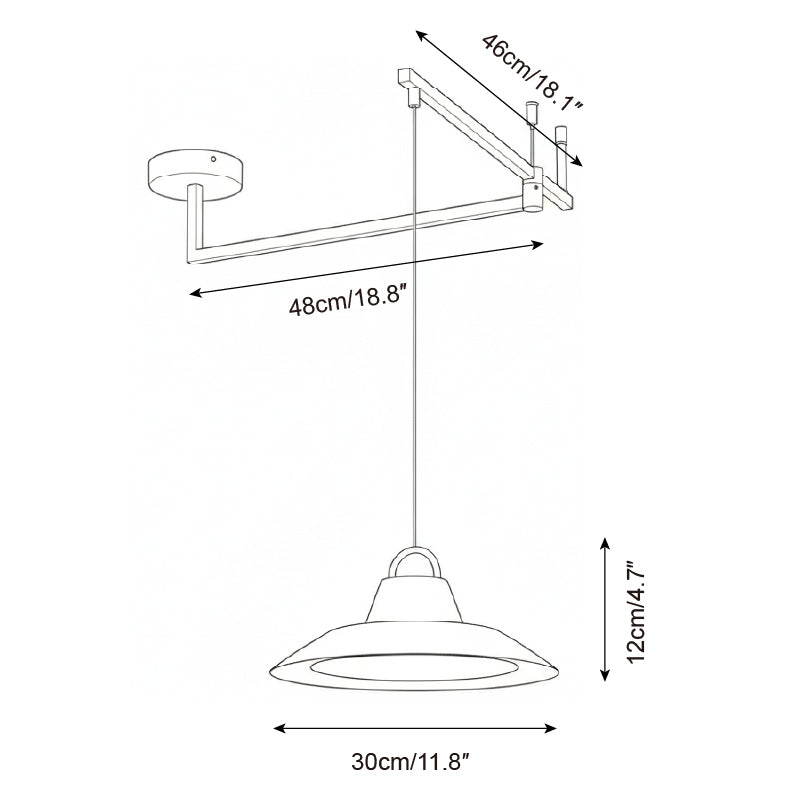 Elaisenne Swing Arm hanglamp