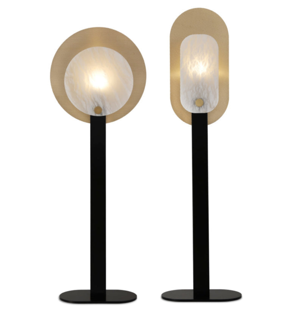 Mosaic elegantie albasten vloerlamp