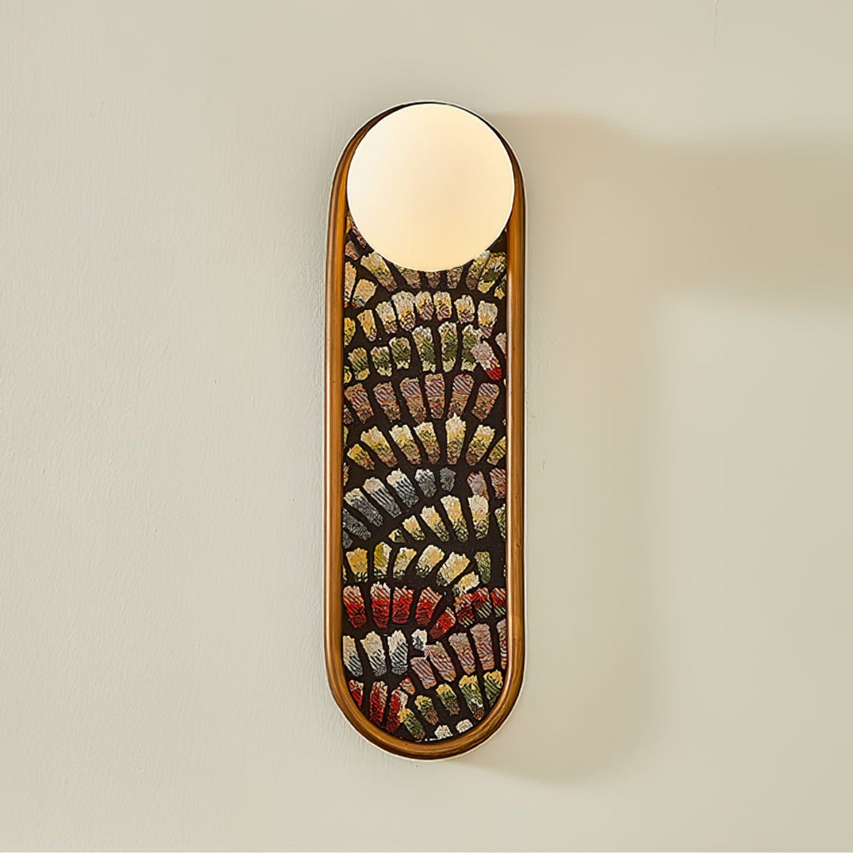 Uzorus Premium Noordse kunst wandlamp van stof