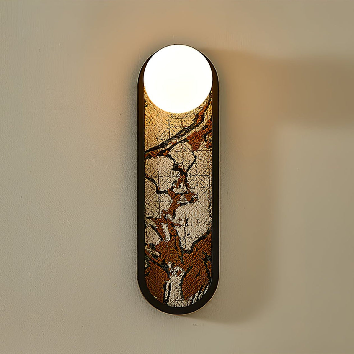 Uzorus Premium Noordse kunst wandlamp van stof