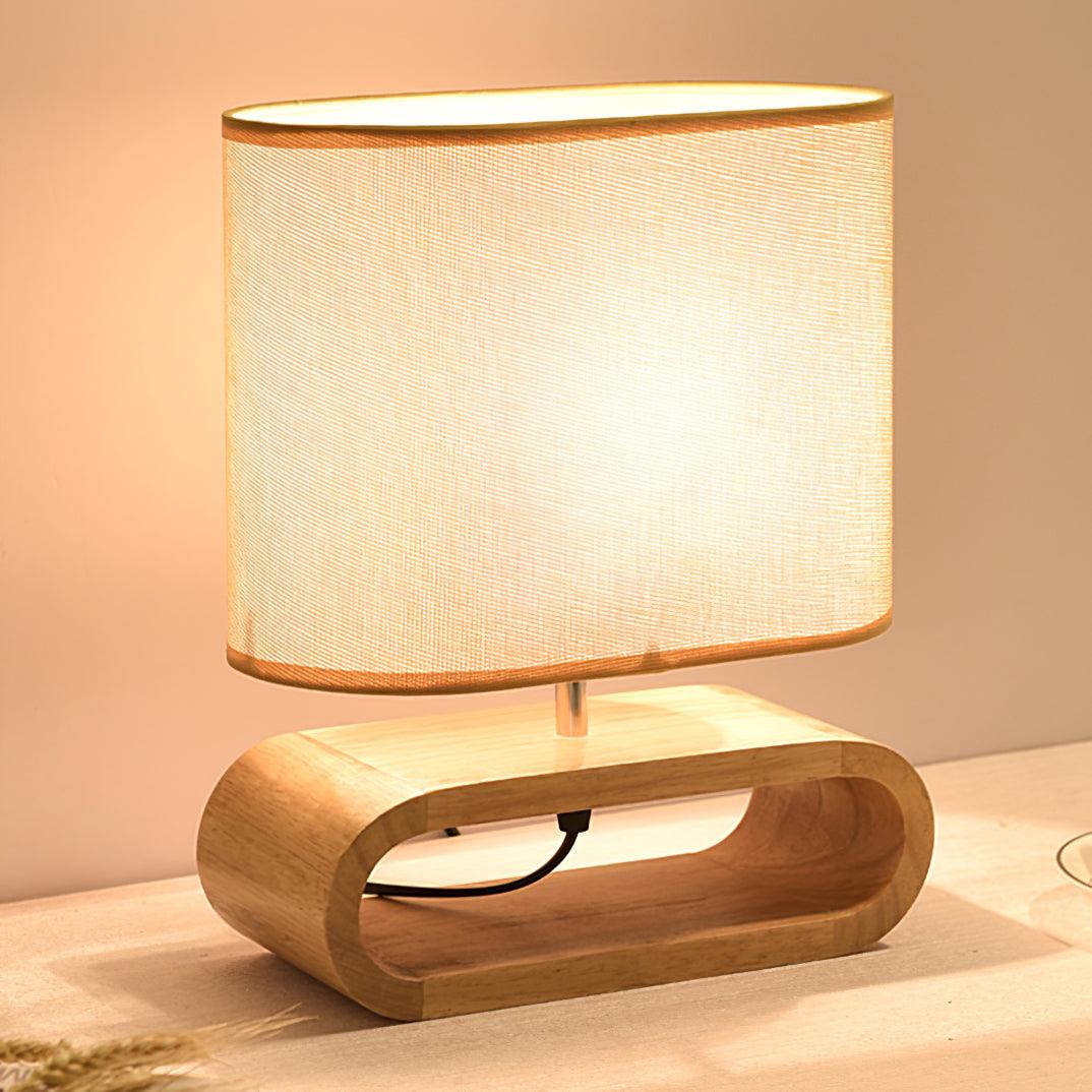 Loop Rustieke houten tafellamp