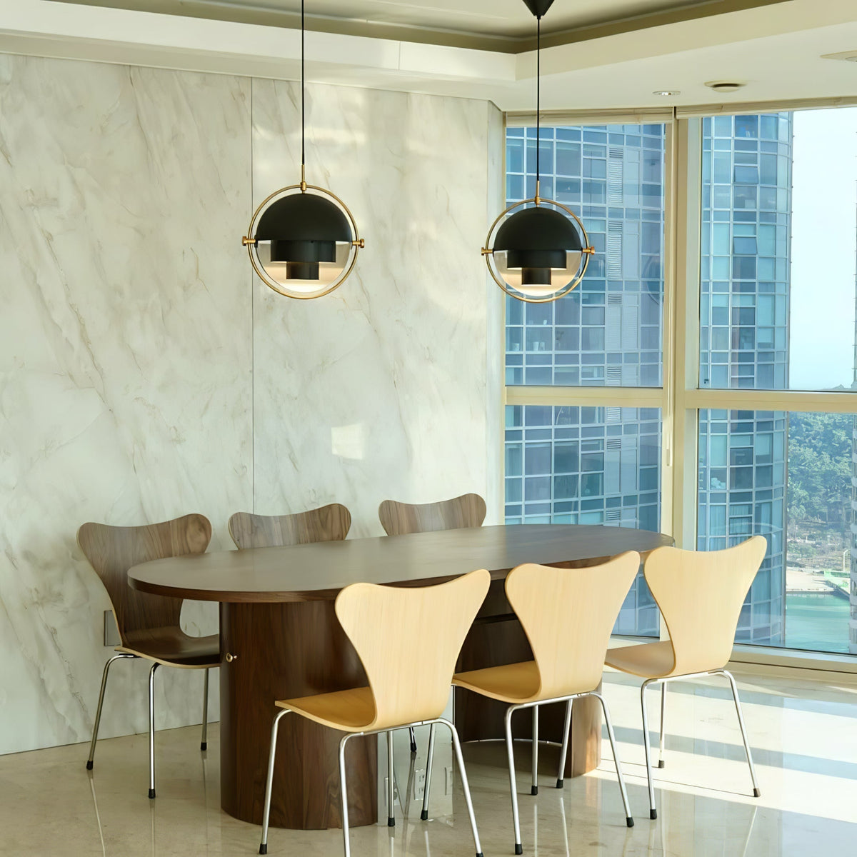 Miruaine hanglamp Deformed Ball Goud