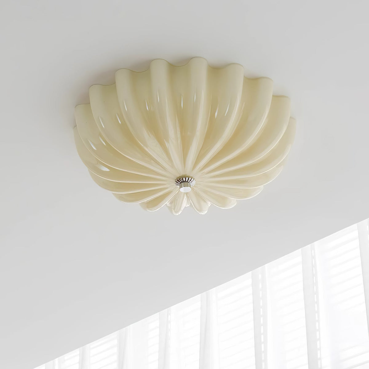 Urelis plafondlamp Murano-glas geblazen schelpvorm