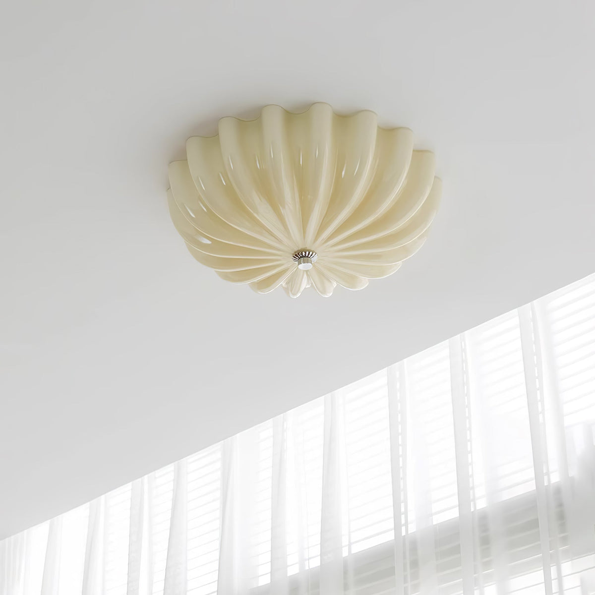 Urelis plafondlamp Murano-glas geblazen schelpvorm