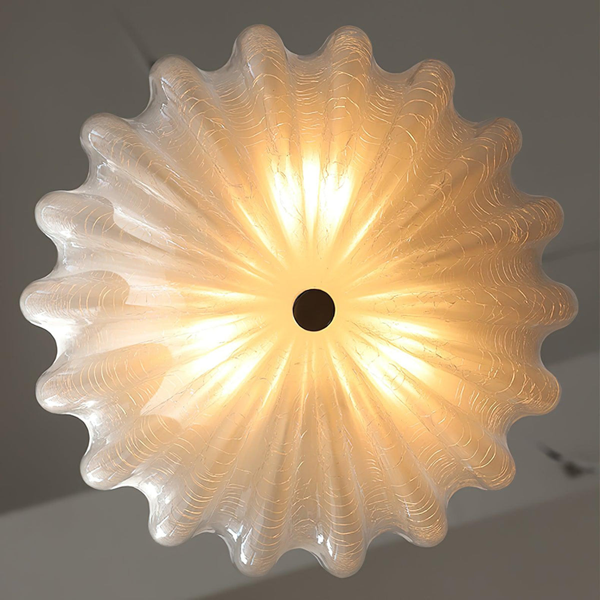 Urelis plafondlamp Murano-glas geblazen schelpvorm