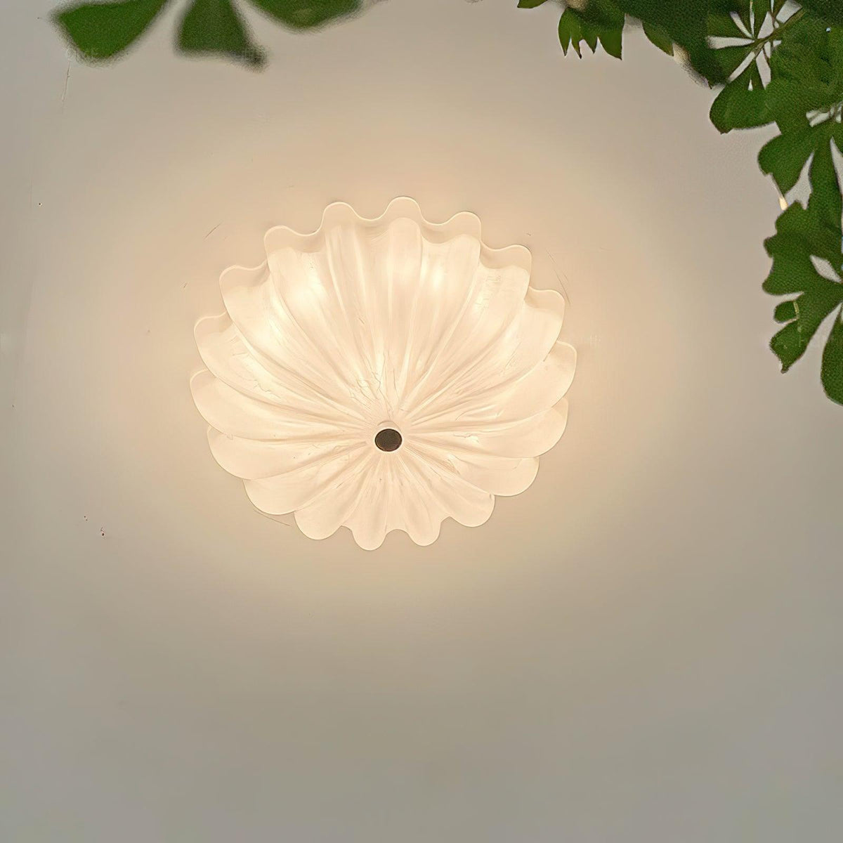 Urelis plafondlamp Murano-glas geblazen schelpvorm
