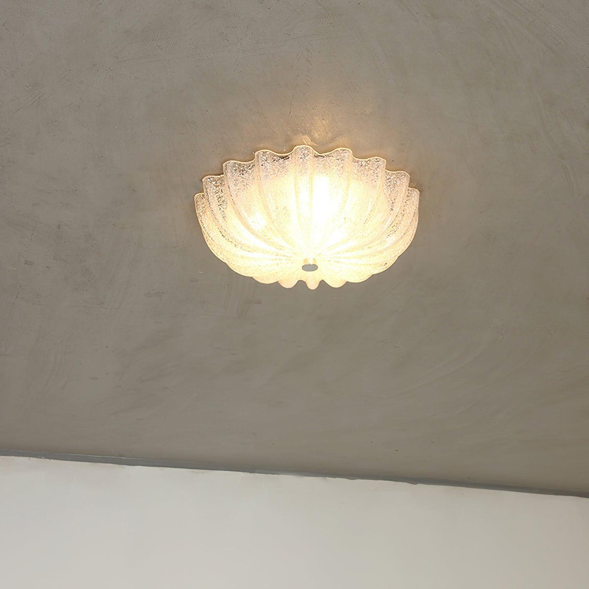 Urelis plafondlamp Murano-glas geblazen schelpvorm