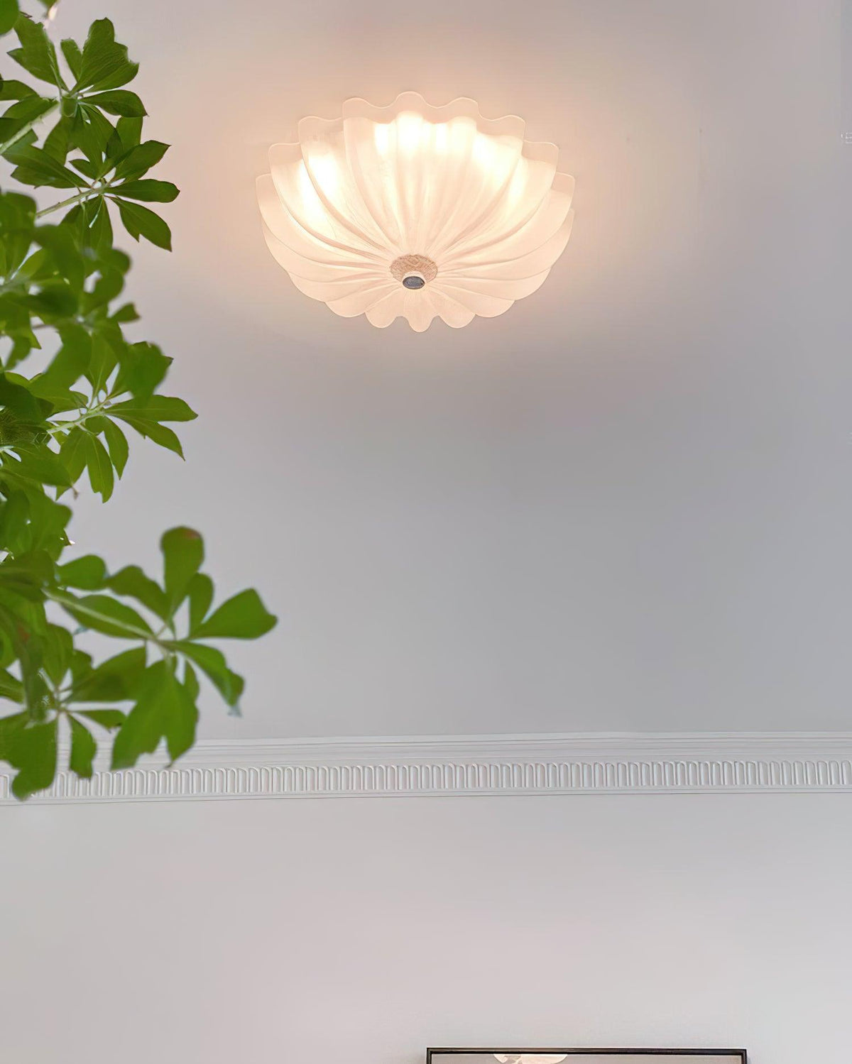 Urelis plafondlamp Murano-glas geblazen schelpvorm
