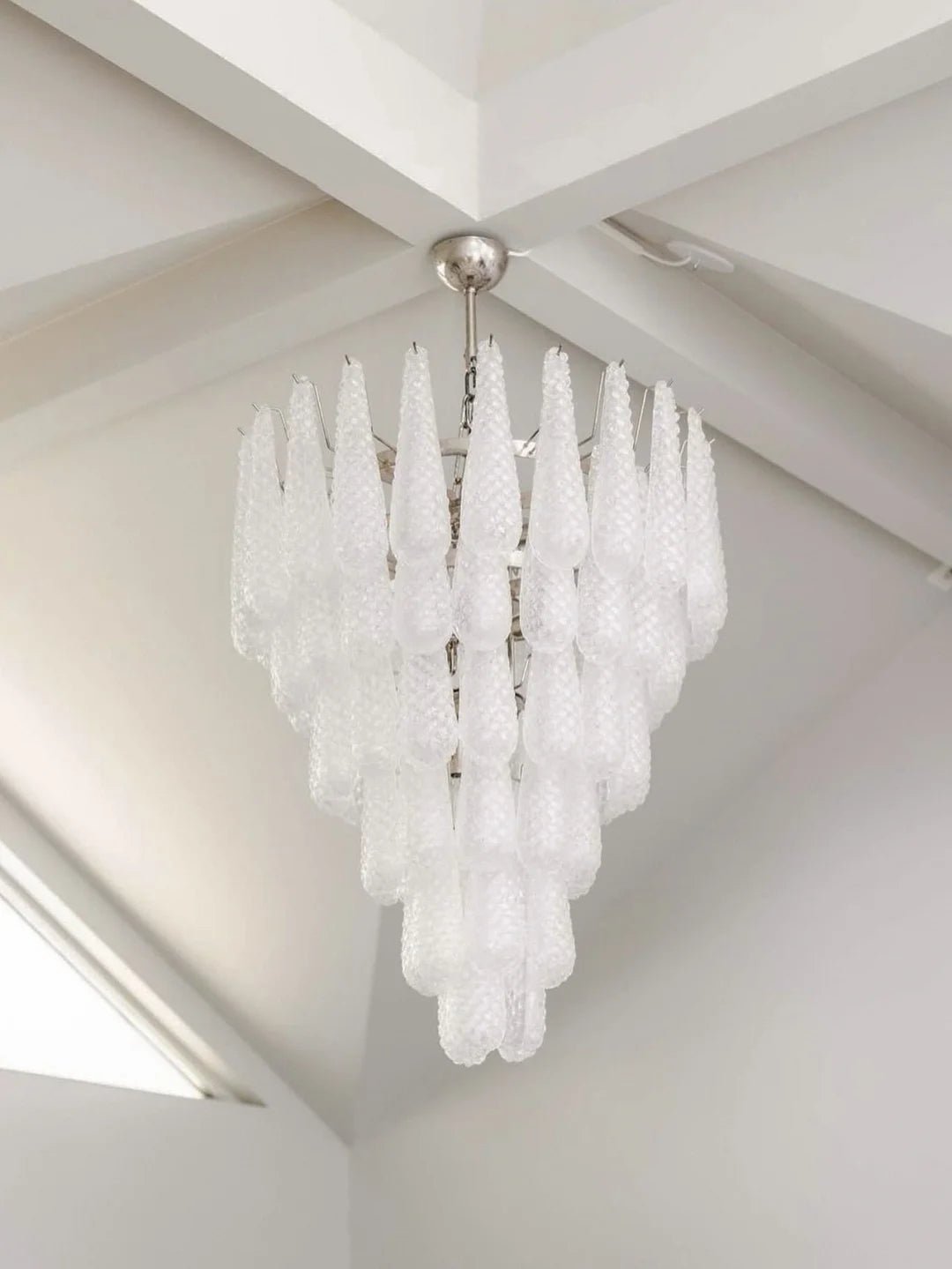 Velerian kroonluchter met textuur in Murano-glas