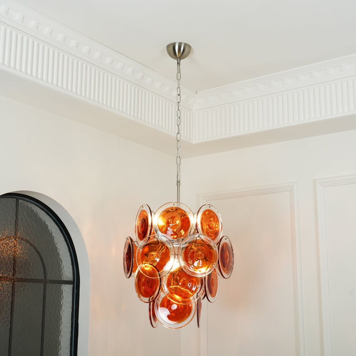Eiroora Kroonluchter Murano Oranje glas