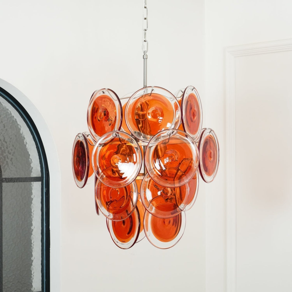 Eiroora Kroonluchter Murano Oranje glas