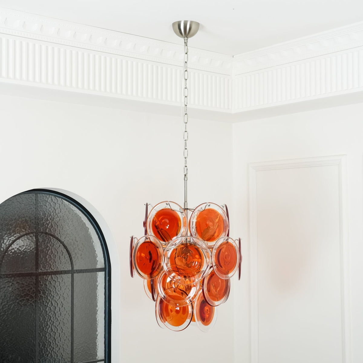 Eiroora Kroonluchter Murano Oranje glas