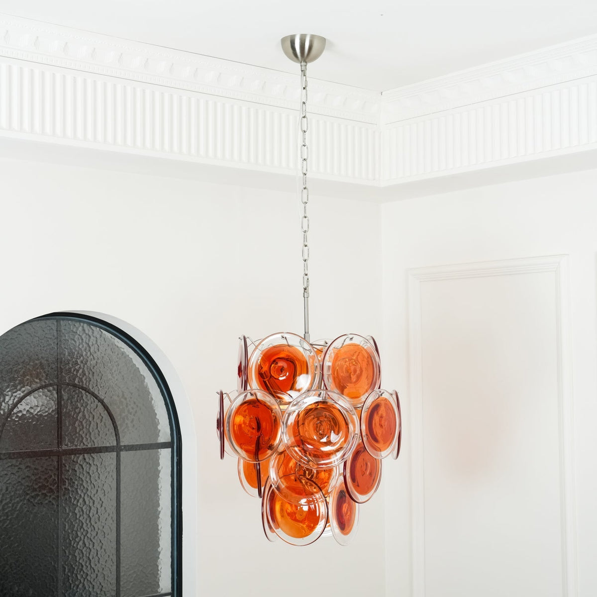 Eiroora Kroonluchter Murano Oranje glas