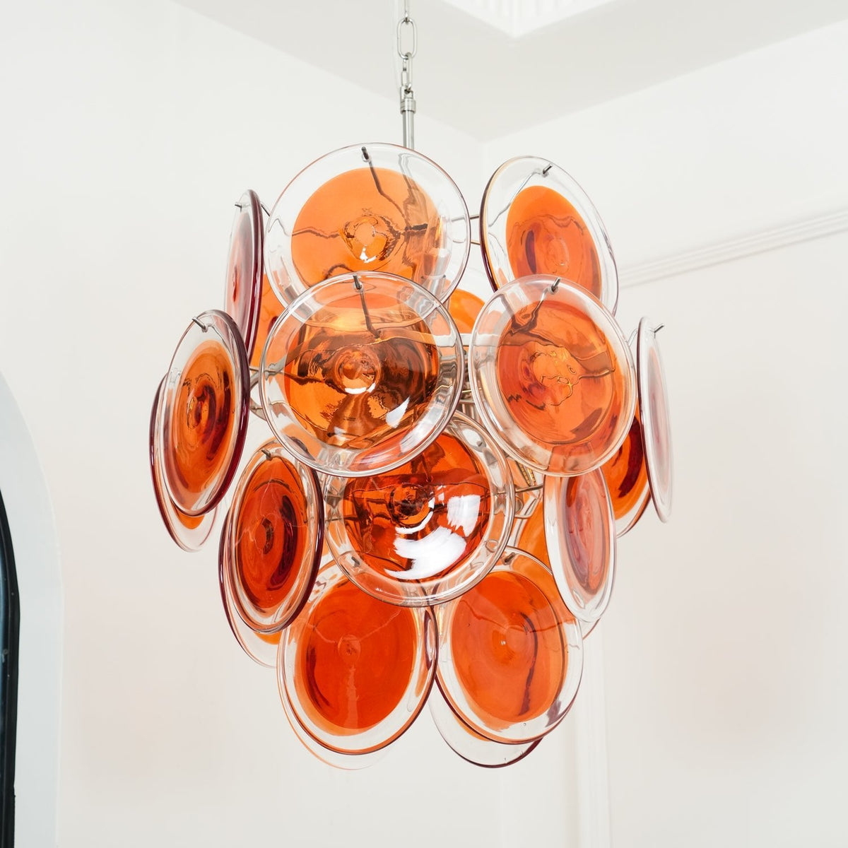 Eiroora Kroonluchter Murano Oranje glas