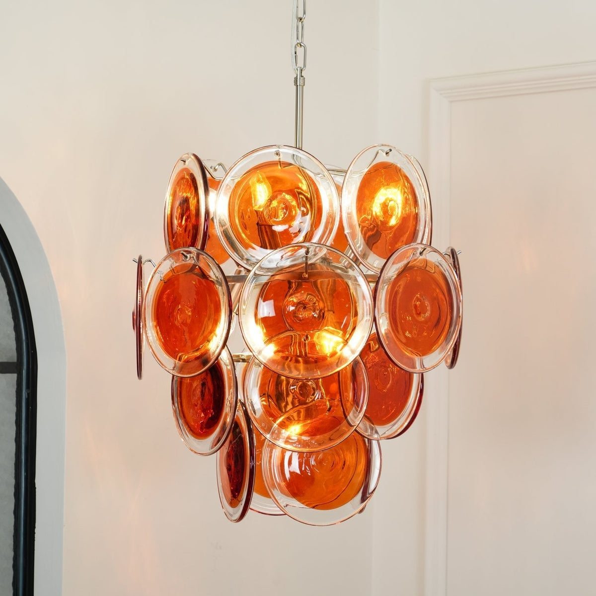 Eiroora Kroonluchter Murano Oranje glas