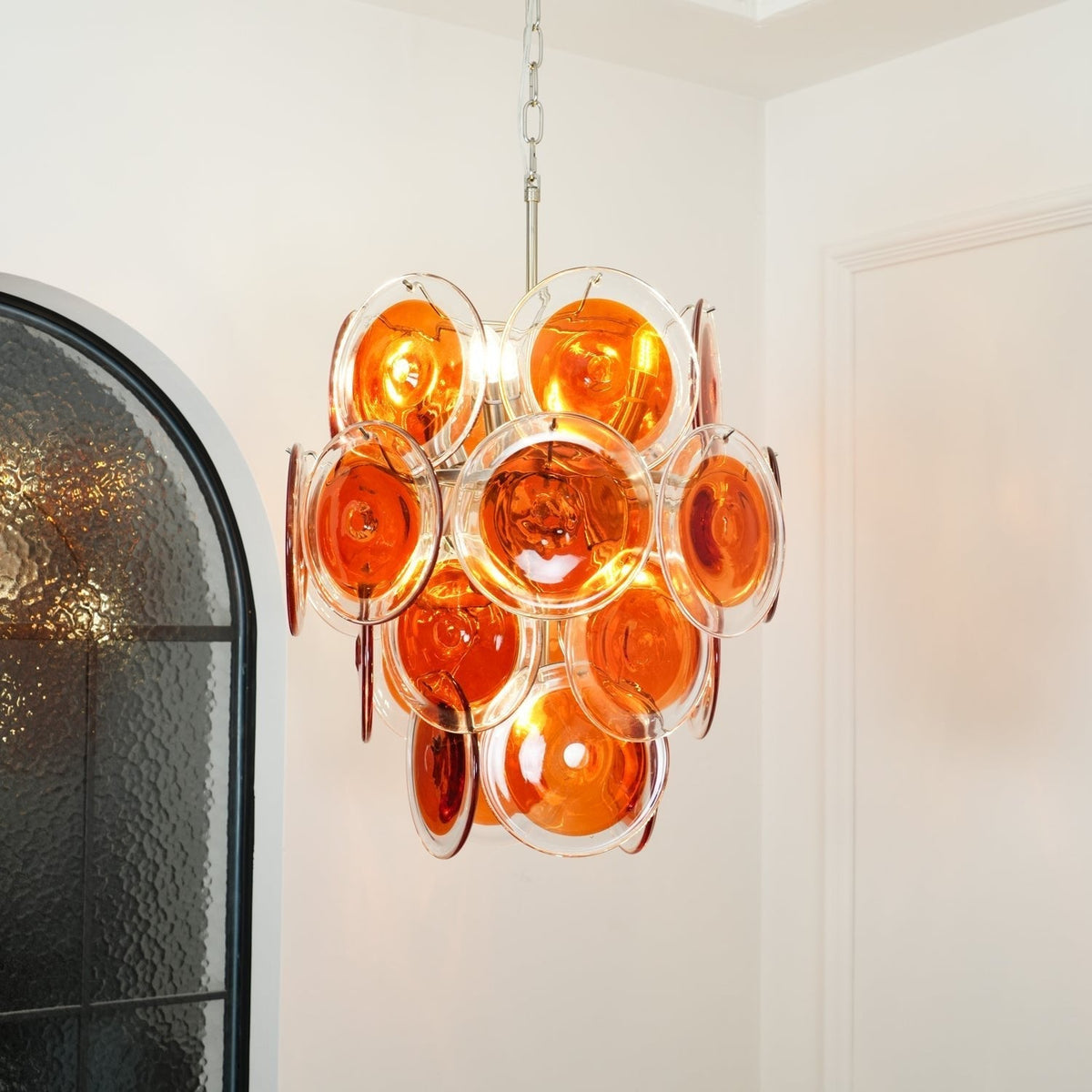 Eiroora Kroonluchter Murano Oranje glas