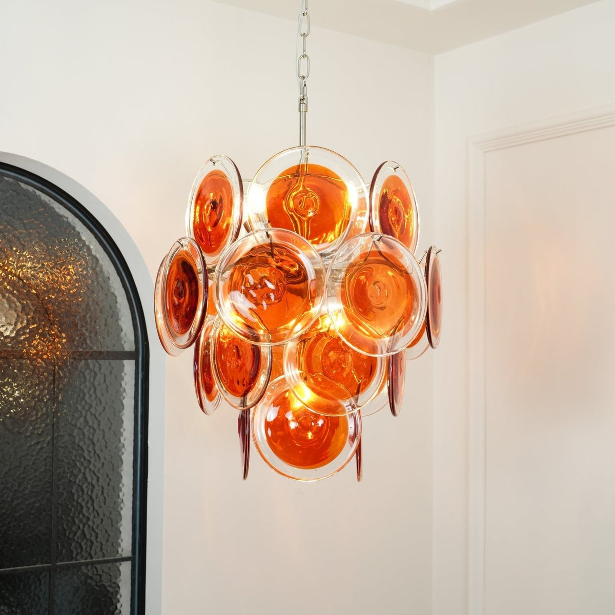 Eiroora Kroonluchter Murano Oranje glas