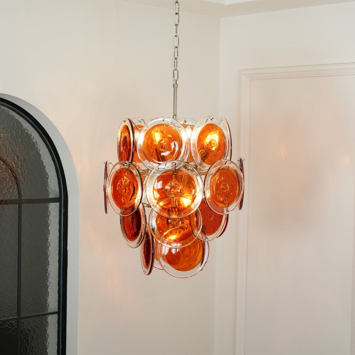 Eiroora Kroonluchter Murano Oranje glas
