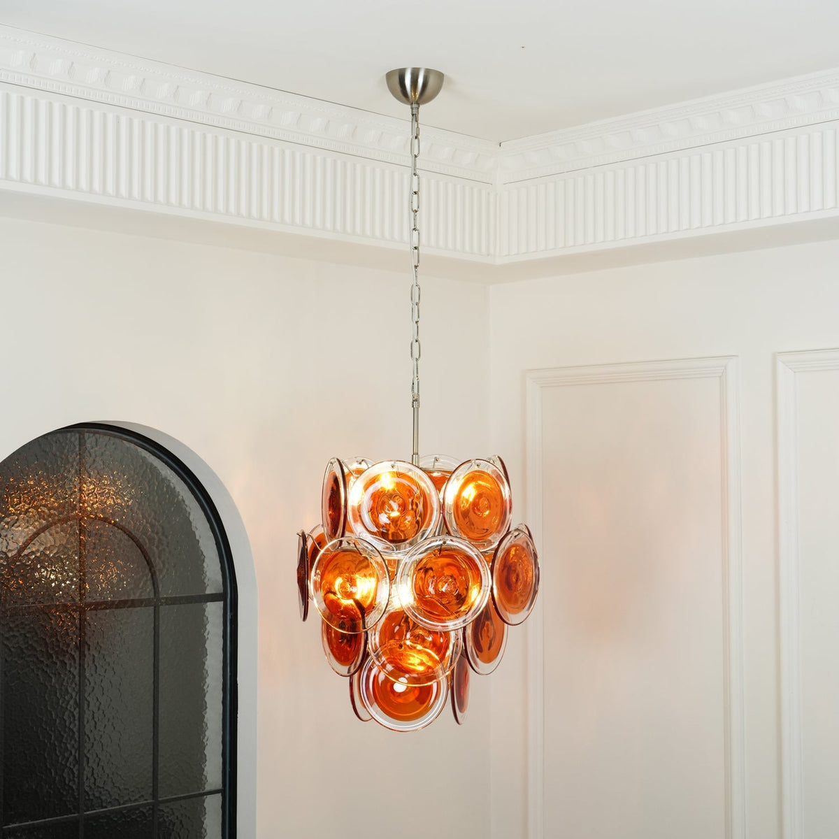 Eiroora Kroonluchter Murano Oranje glas