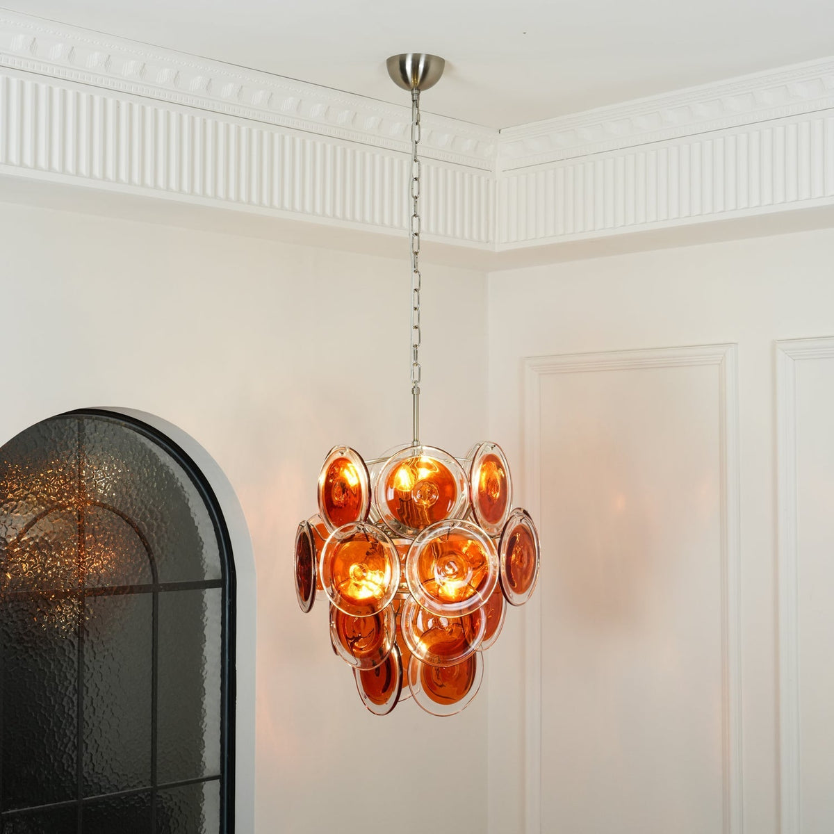 Eiroora Kroonluchter Murano Oranje glas