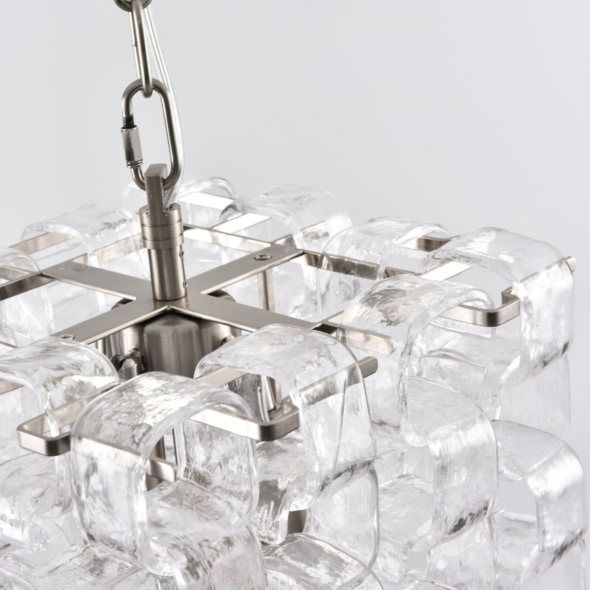 Orielis Kroonluchter Murano-glas Interlockende geometrische vorm