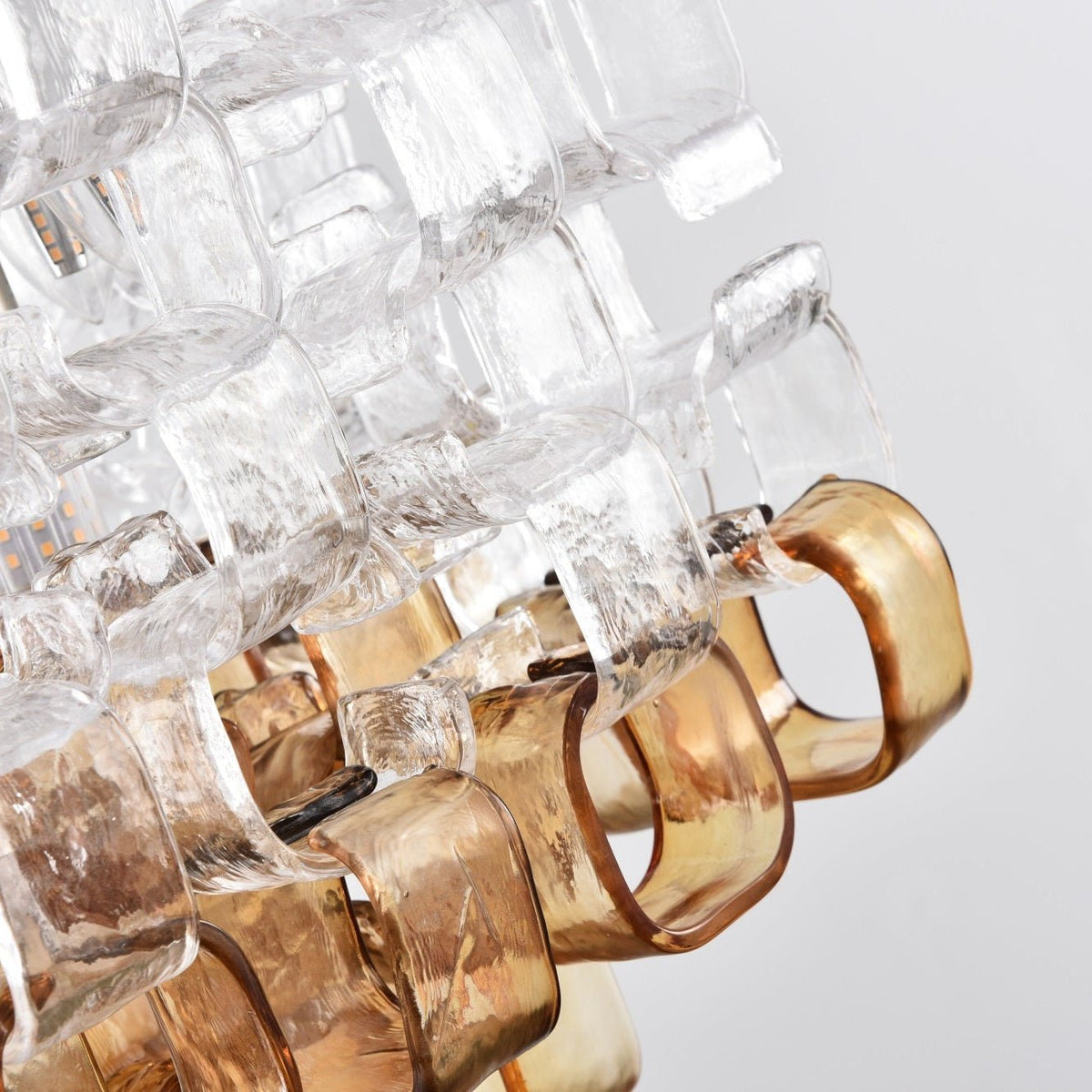 Orielis Kroonluchter Murano-glas Interlockende geometrische vorm