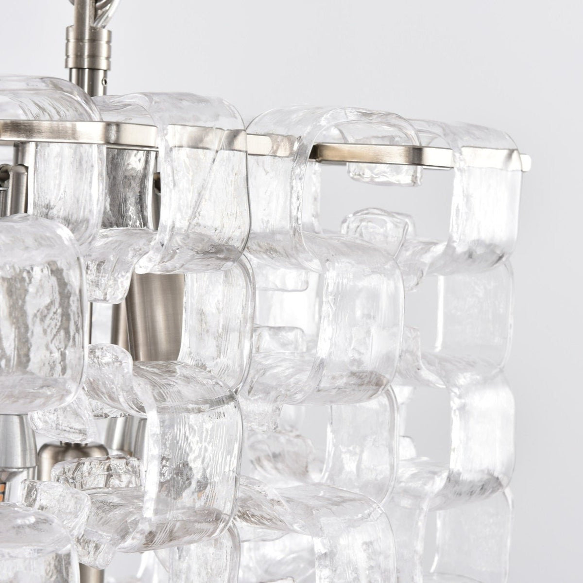 Orielis Kroonluchter Murano-glas Interlockende geometrische vorm