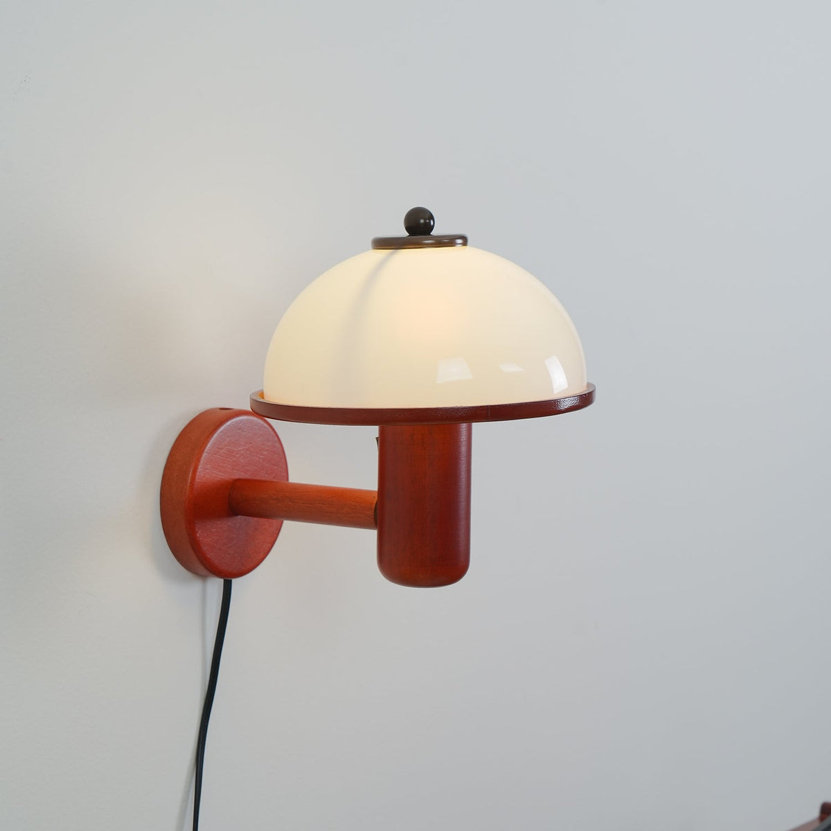 Rinerise Wandlamp Paddenstoelvorm Hout Eikenhout
