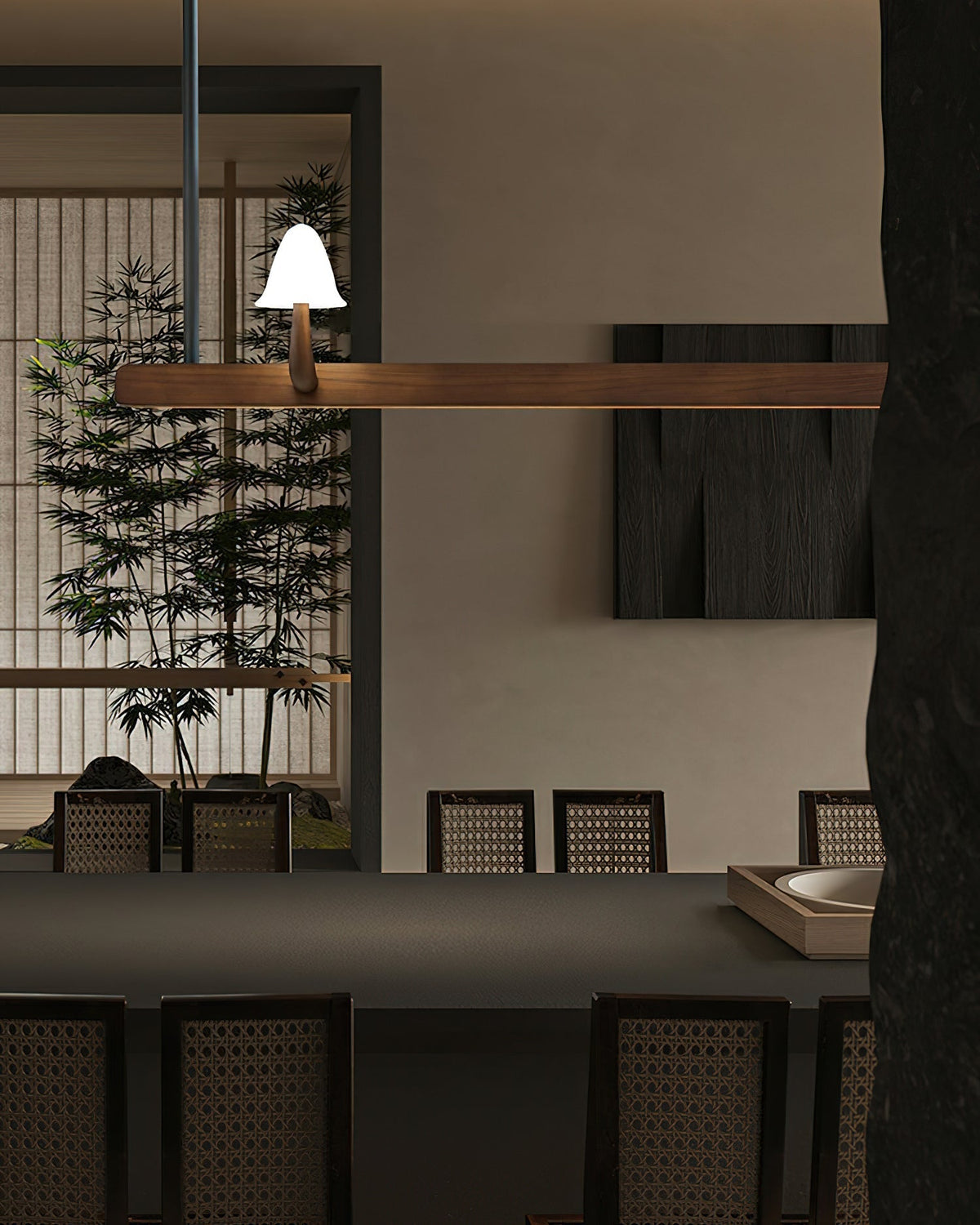 Aldalira Kroonluchter Paddenstoel Hout Minimalistisch Modern
