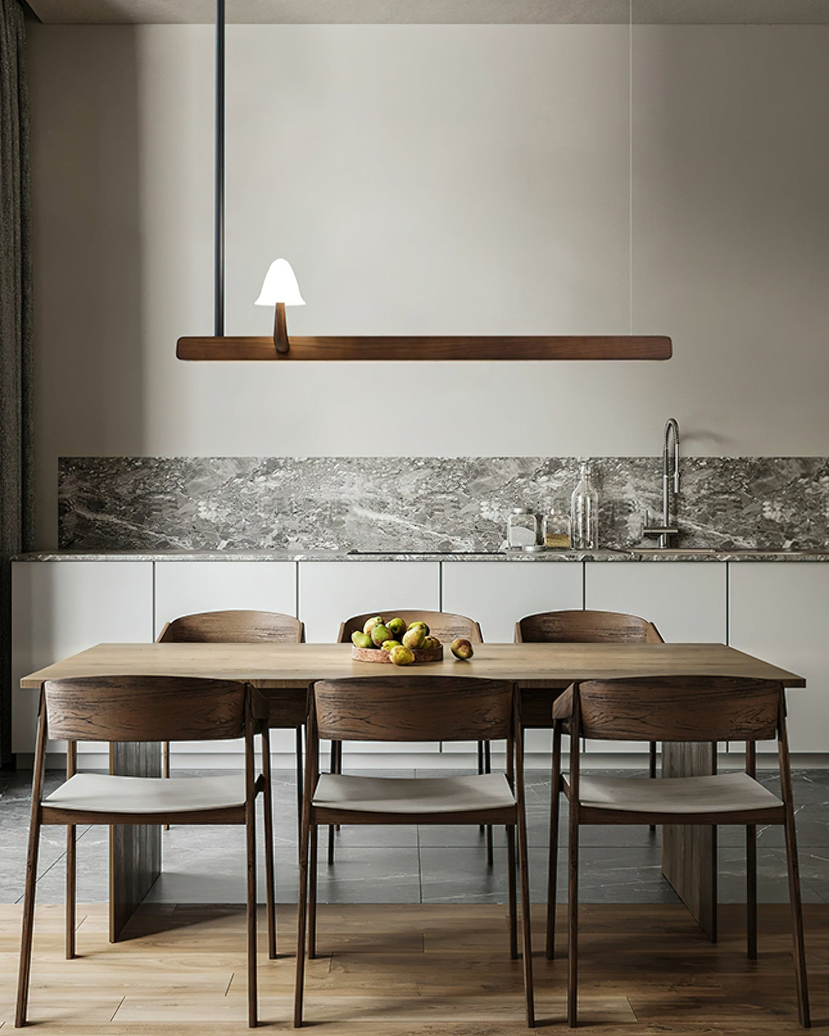Aldalira Kroonluchter Paddenstoel Hout Minimalistisch Modern