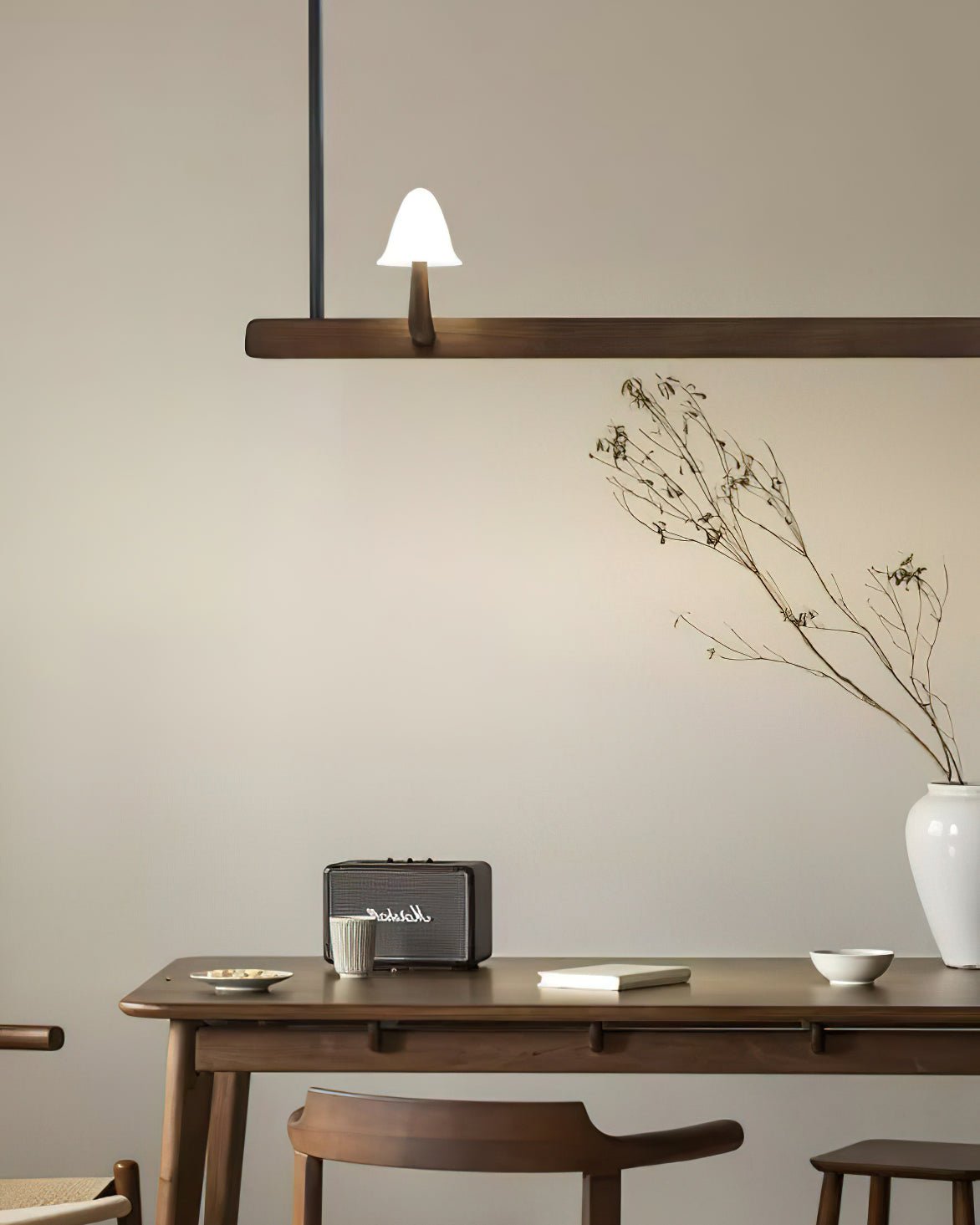 Aldalira Kroonluchter Paddenstoel Hout Minimalistisch Modern