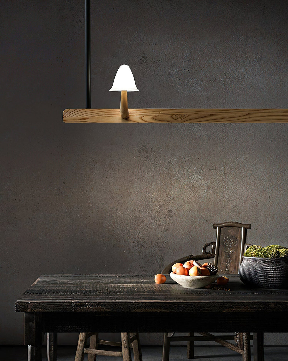 Aldalira Kroonluchter Paddenstoel Hout Minimalistisch Modern