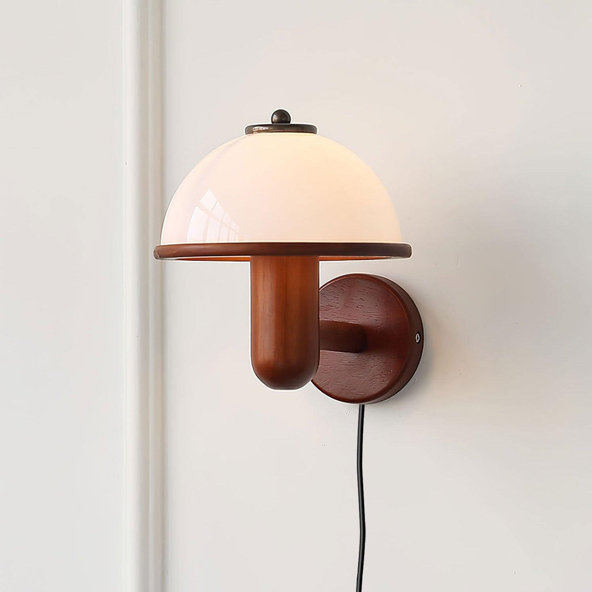 Elvarira wandlamp Mushroom hout