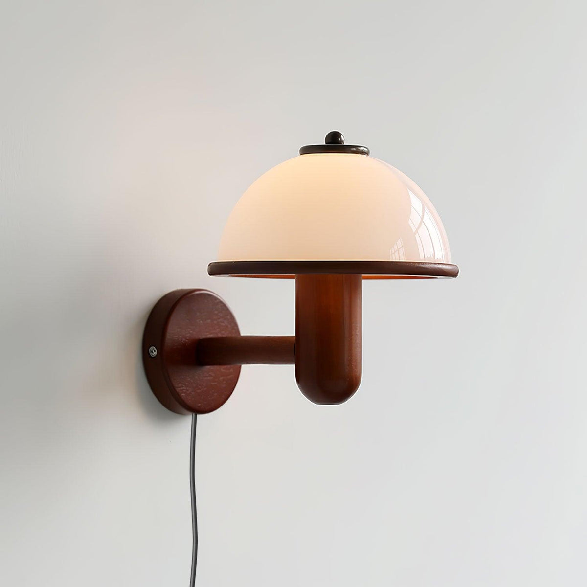 Rinerise Wandlamp Paddenstoelvorm Hout Eikenhout