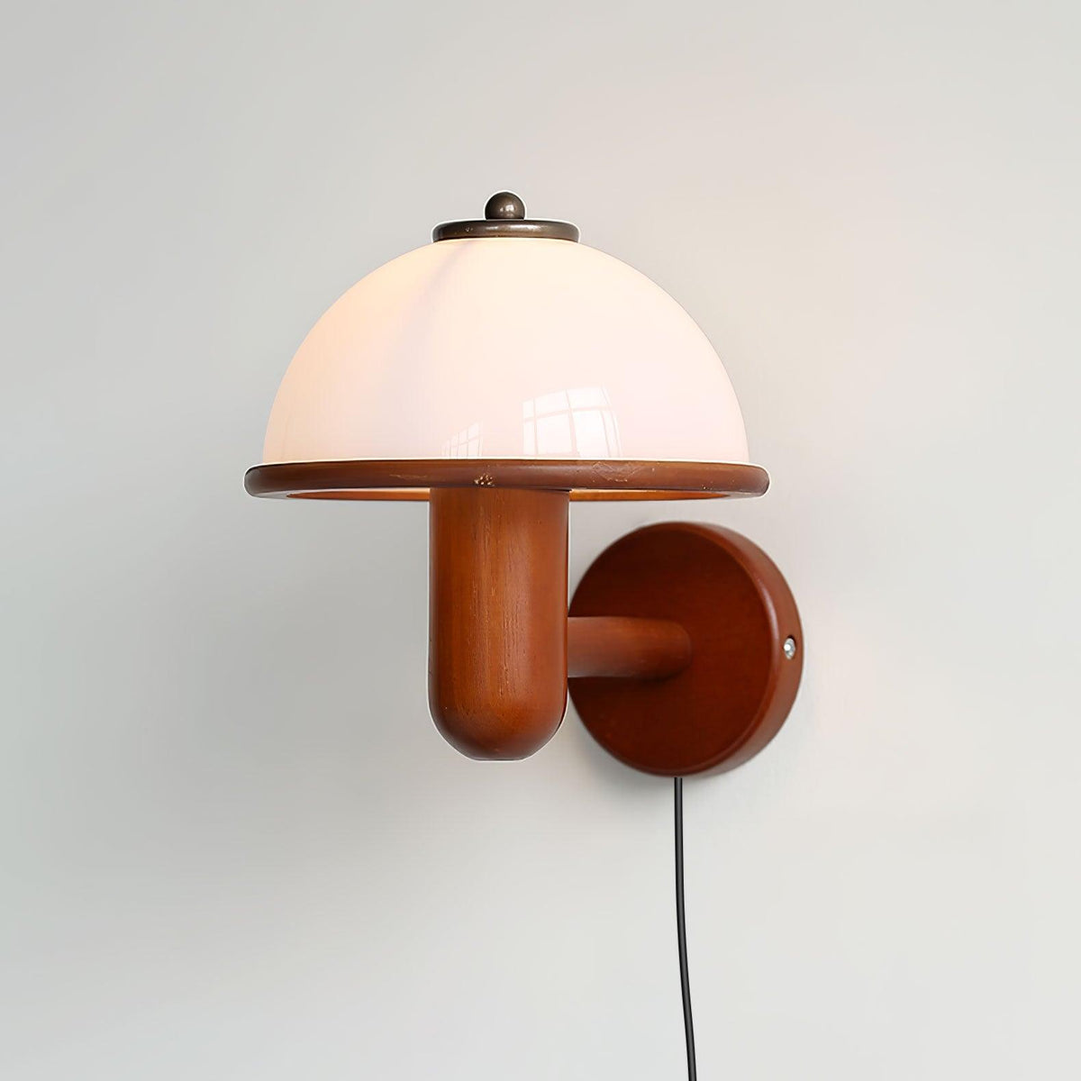 Elvarira wandlamp Mushroom hout