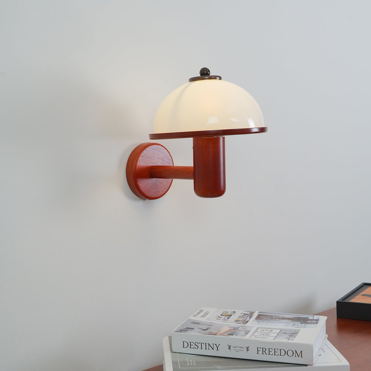Rinerise Wandlamp Paddenstoelvorm Hout Eikenhout