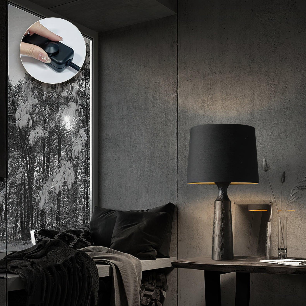 Harry moderne tafellamp van hout