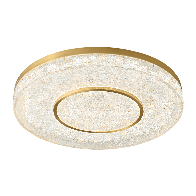 Auraora plafondlamp met mysterieuze cirkel van messing en hars